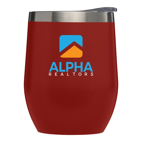 Escape - 11oz. Double Wall Stainless Wine Cup - Full Color - Escape - 11oz. Double Wall Stainless Wine Cup - Full Color - Image 1 of 10