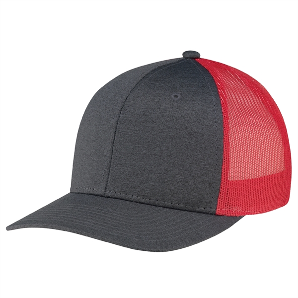 Heather - 6 Panel Constructed Pro-Round (Mesh Back) - Heather - 6 Panel Constructed Pro-Round (Mesh Back) - Image 8 of 18