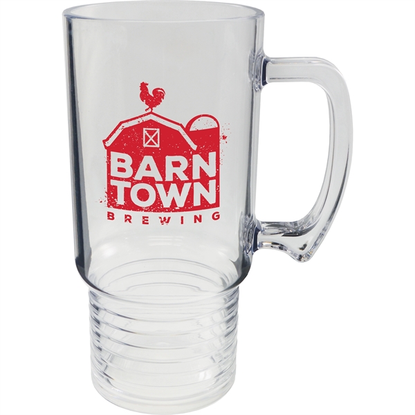 18 oz. Clear Plastic Ringed Mug w/Handle - 18 oz. Clear Plastic Ringed Mug w/Handle - Image 0 of 0