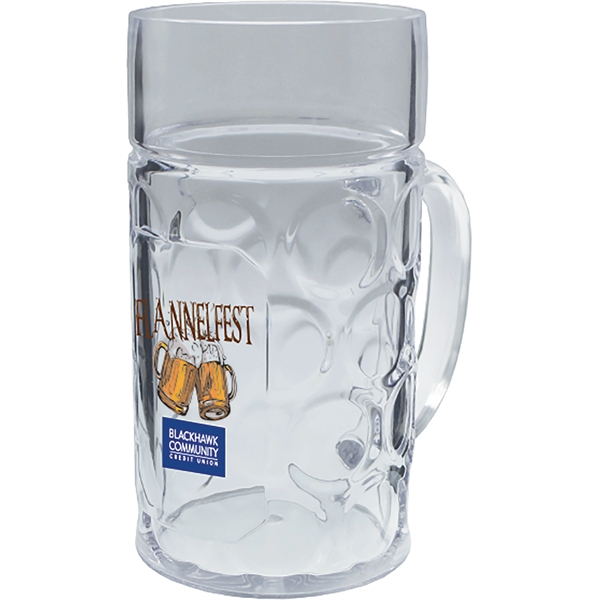 8 oz. Clear Plastic German Mug w/Handle - 8 oz. Clear Plastic German Mug w/Handle - Image 0 of 1