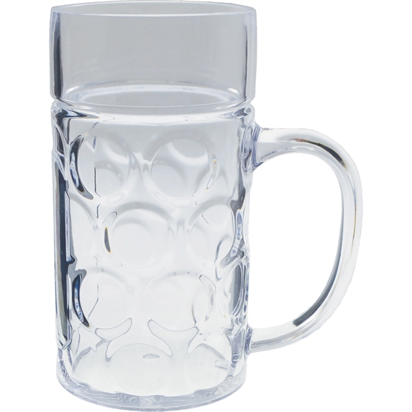 8 oz. Clear Plastic German Mug w/Handle - 8 oz. Clear Plastic German Mug w/Handle - Image 1 of 1