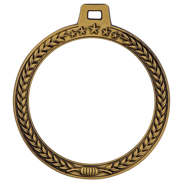 Custom 3" Speed Medal 3D Wreath & Star Border