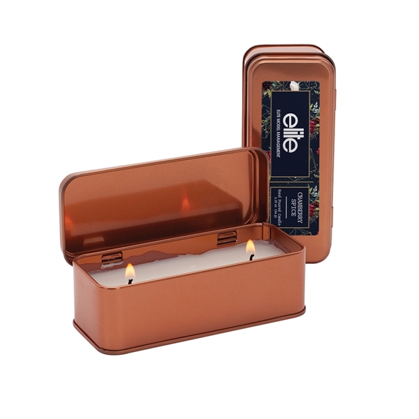 Custom 2.25 oz. Scented Copper Rectangular Candle - Custom 2.25 oz. Scented Copper Rectangular Candle - Image 1 of 10