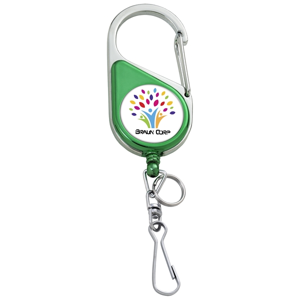 150 Heavy Duty Carabiner Badge Reels - Full Color Personalization Available