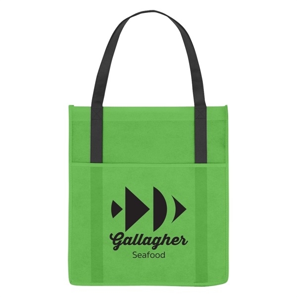 Non-Woven Shopper's Pocket Tote Bag - Non-Woven Shopper's Pocket Tote Bag - Image 4 of 19