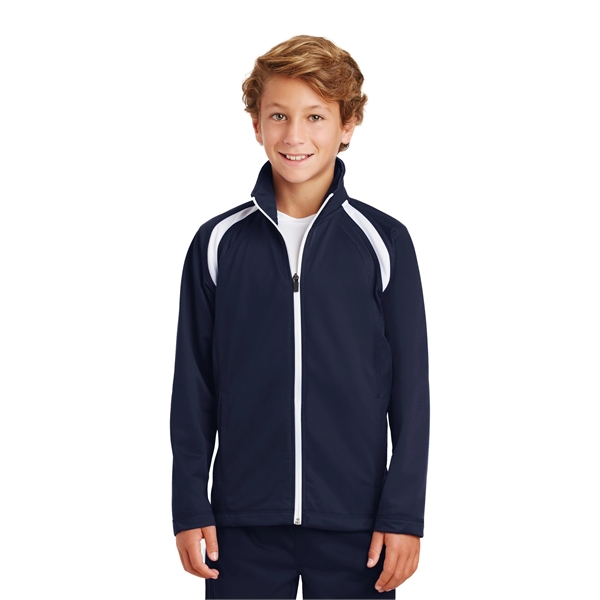 Sport-Tek Youth Tricot Track Jacket. - Sport-Tek Youth Tricot Track Jacket. - Image 18 of 20