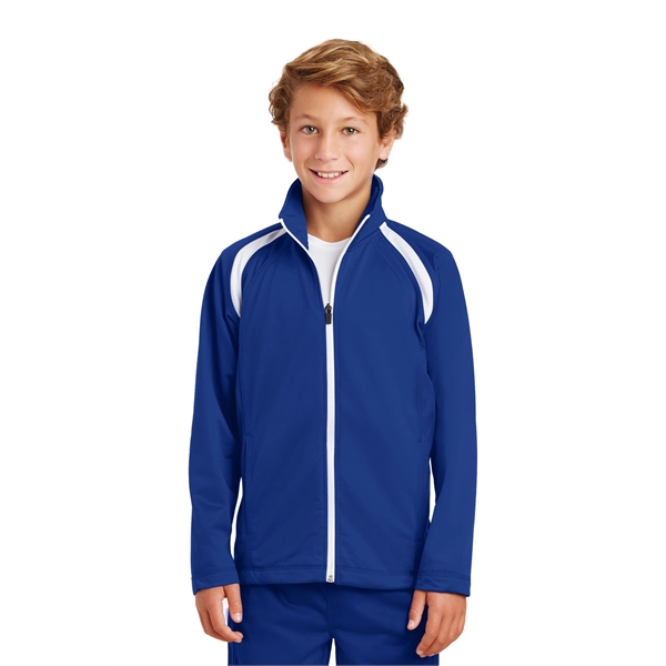 Sport-Tek Youth Tricot Track Jacket. - Sport-Tek Youth Tricot Track Jacket. - Image 19 of 20