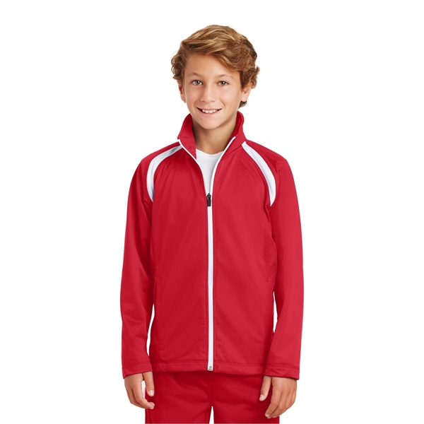 Sport-Tek Youth Tricot Track Jacket. - Sport-Tek Youth Tricot Track Jacket. - Image 20 of 20