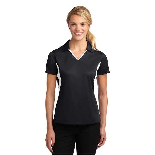 Sport-Tek Women's Side Blocked Micropique Sport-Wick Polo. - Sport-Tek Women's Side Blocked Micropique Sport-Wick Polo. - Image 23 of 31