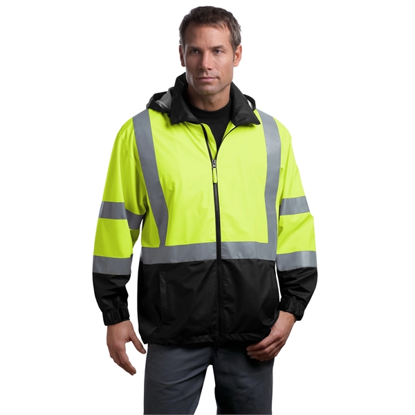 CornerStone - ANSI 107 Class 3 Safety Windbreaker. - CornerStone - ANSI 107 Class 3 Safety Windbreaker. - Image 4 of 4