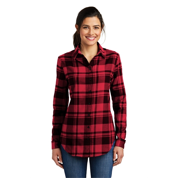 Port Authority Women's Plaid Flannel Tunic . - Port Authority Women's Plaid Flannel Tunic . - Image 20 of 32