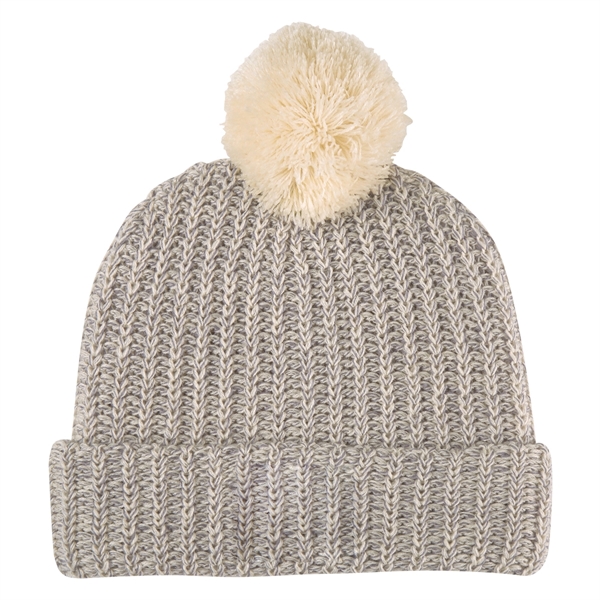 Grace Collection Pom Beanie With Cuff - Grace Collection Pom Beanie With Cuff - Image 49 of 52