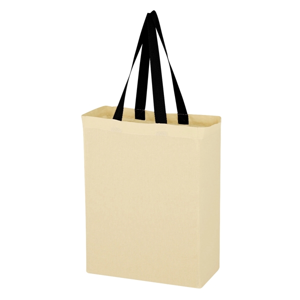 Custom Natural Cotton Canvas Grocery Tote Bag