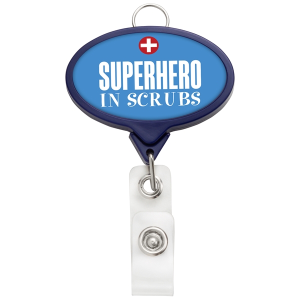 JUMBO Oval Badge Reel w/Lanyard Attachment - JUMBO Oval Badge Reel w/Lanyard Attachment - Image 4 of 6