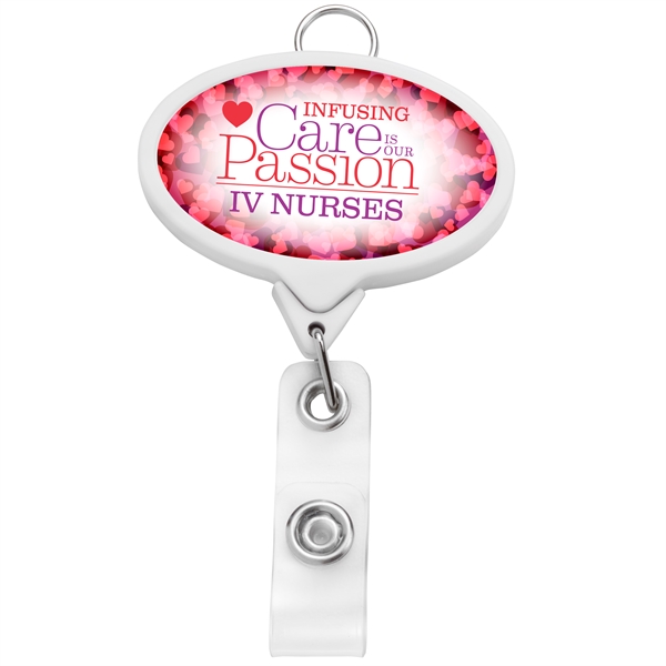 JUMBO Oval Badge Reel w/Lanyard Attachment - JUMBO Oval Badge Reel w/Lanyard Attachment - Image 5 of 6