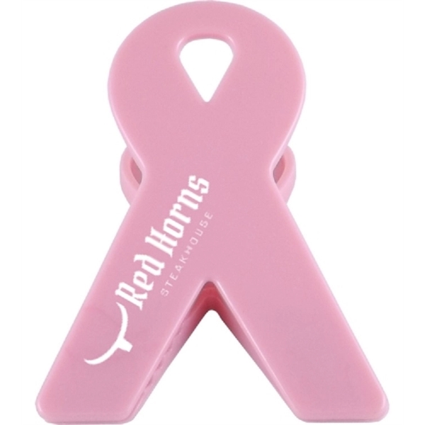 Pink Awareness Ribbon Bag Clip - Pink Awareness Ribbon Bag Clip - Image 0 of 1