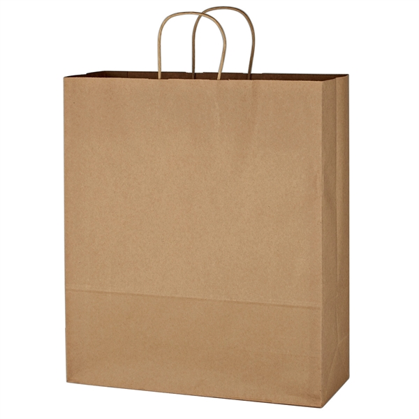 Kraft Paper Brown Shopping Bag - 16" x 19" - Kraft Paper Brown Shopping Bag - 16" x 19" - Image 2 of 2
