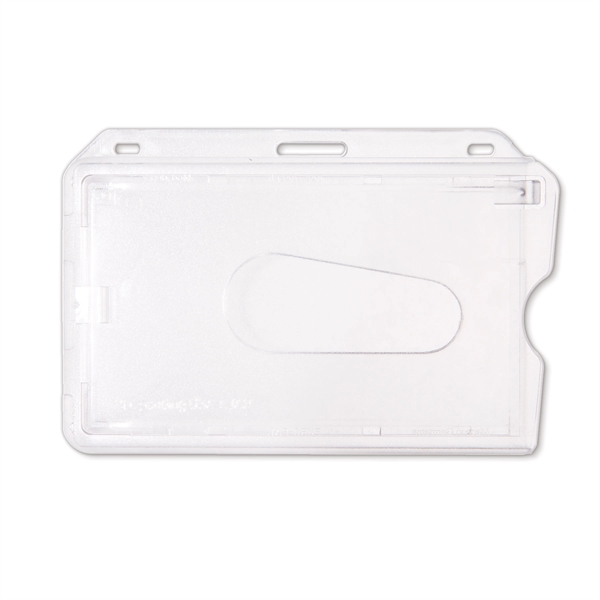 Horizontal 1-Card Premium Polycarbonate Badge Holders - Horizontal 1-Card Premium Polycarbonate Badge Holders - Image 2 of 2