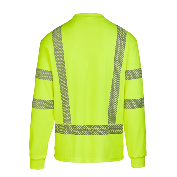 Hi-Viz ANSI Class 3 Cotton Blend LS T-Shirt - Hi-Viz ANSI Class 3 Cotton Blend LS T-Shirt - Image 1 of 2