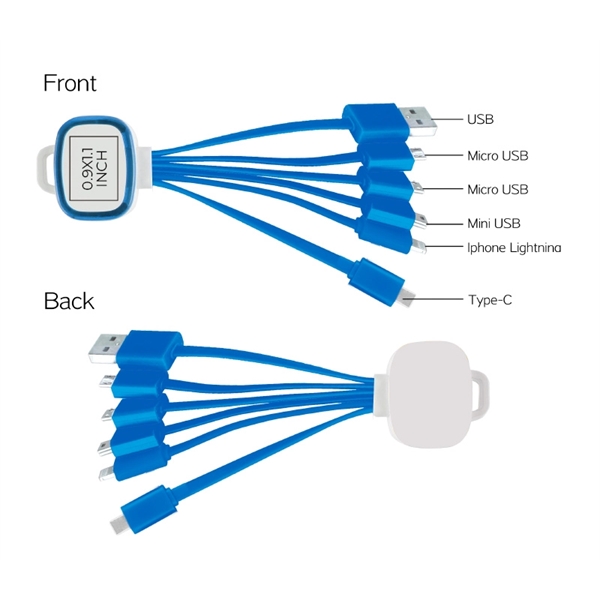 6-in-1 LED Charging Cable - 6-in-1 LED Charging Cable - Image 8 of 9