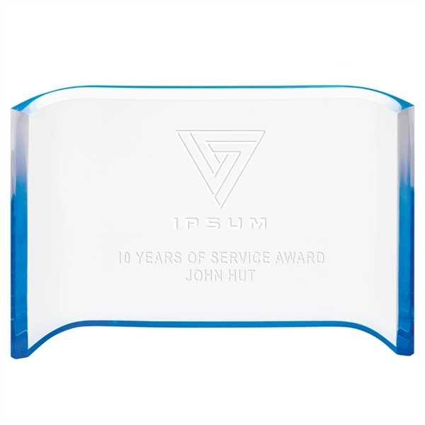 Blue Acrylic Crescent - Blue Acrylic Crescent - Image 0 of 3