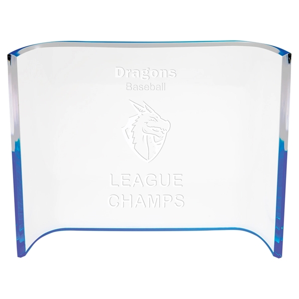 Blue Acrylic Crescent - Blue Acrylic Crescent - Image 2 of 3