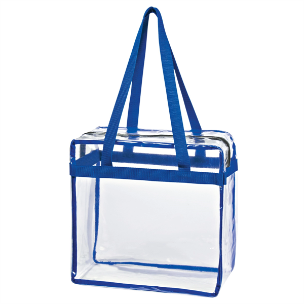 Clear Tote Bag With Zipper - Clear Tote Bag With Zipper - Image 4 of 11