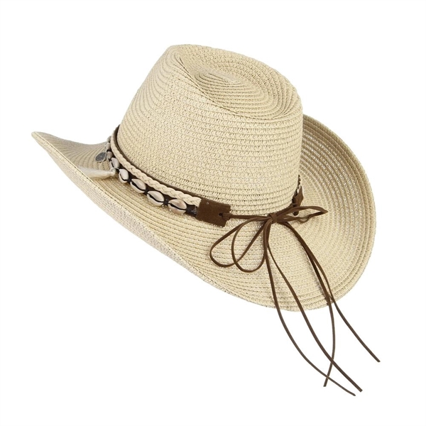 Shell Tassels Cowgirl Summer Hat - Shell Tassels Cowgirl Summer Hat - Image 3 of 4