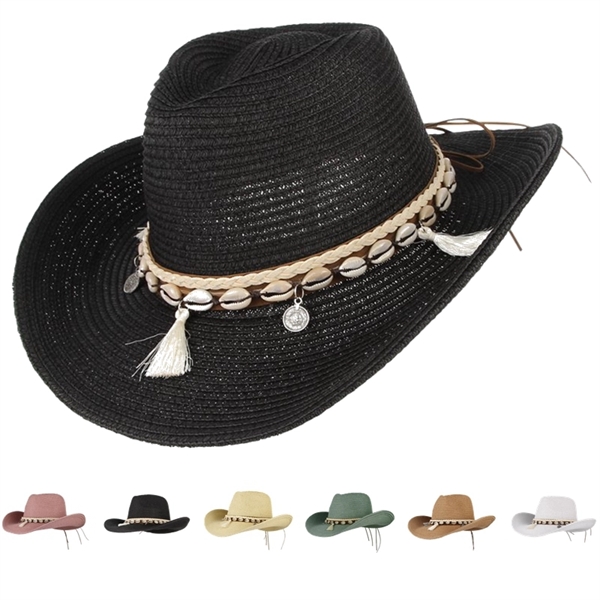 Shell Tassels Cowgirl Summer Hat - Shell Tassels Cowgirl Summer Hat - Image 0 of 4