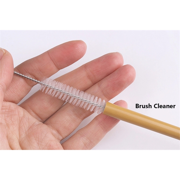 Eco-friendly Bamboo Straw Set With Cleaning Brush - Eco-friendly Bamboo Straw Set With Cleaning Brush - Image 3 of 6