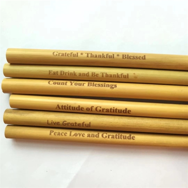 Eco-friendly Bamboo Straw Set With Cleaning Brush - Eco-friendly Bamboo Straw Set With Cleaning Brush - Image 4 of 6