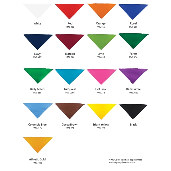 Small Triangle Pet Bandana w/ Screen Print - Small Triangle Pet Bandana w/ Screen Print - Image 1 of 2