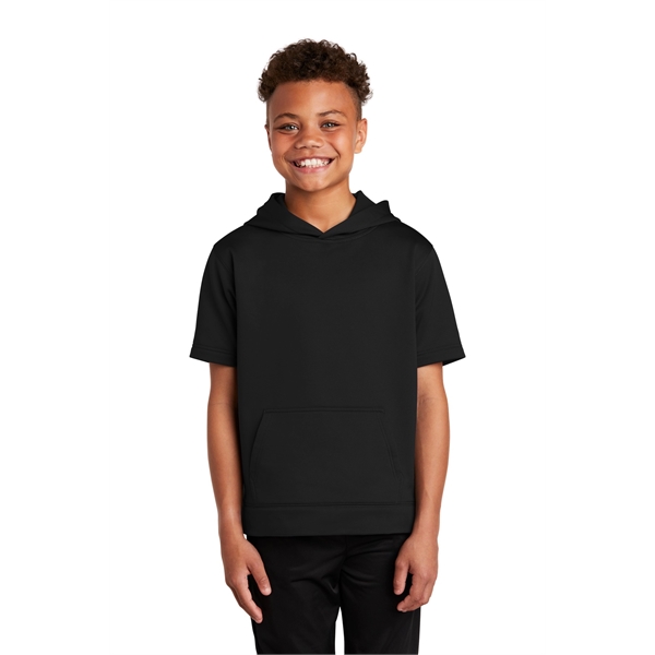 Sport-Tek Youth Sport-Wick Fleece Short Sleeve Hooded Pul... - Sport-Tek Youth Sport-Wick Fleece Short Sleeve Hooded Pul... - Image 0 of 29