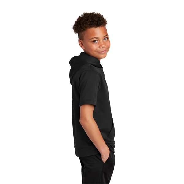 Sport-Tek Youth Sport-Wick Fleece Short Sleeve Hooded Pul... - Sport-Tek Youth Sport-Wick Fleece Short Sleeve Hooded Pul... - Image 2 of 29
