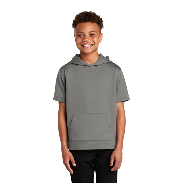 Sport-Tek Youth Sport-Wick Fleece Short Sleeve Hooded Pul... - Sport-Tek Youth Sport-Wick Fleece Short Sleeve Hooded Pul... - Image 5 of 29