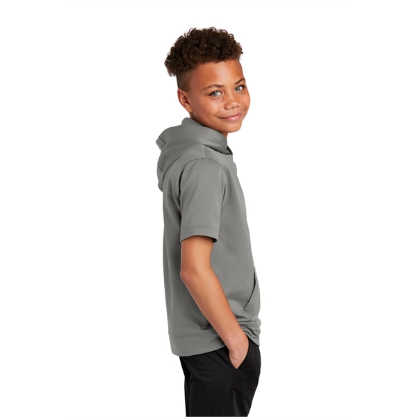 Sport-Tek Youth Sport-Wick Fleece Short Sleeve Hooded Pul... - Sport-Tek Youth Sport-Wick Fleece Short Sleeve Hooded Pul... - Image 7 of 29