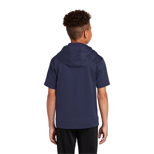 Sport-Tek Youth Sport-Wick Fleece Short Sleeve Hooded Pul... - Sport-Tek Youth Sport-Wick Fleece Short Sleeve Hooded Pul... - Image 11 of 29