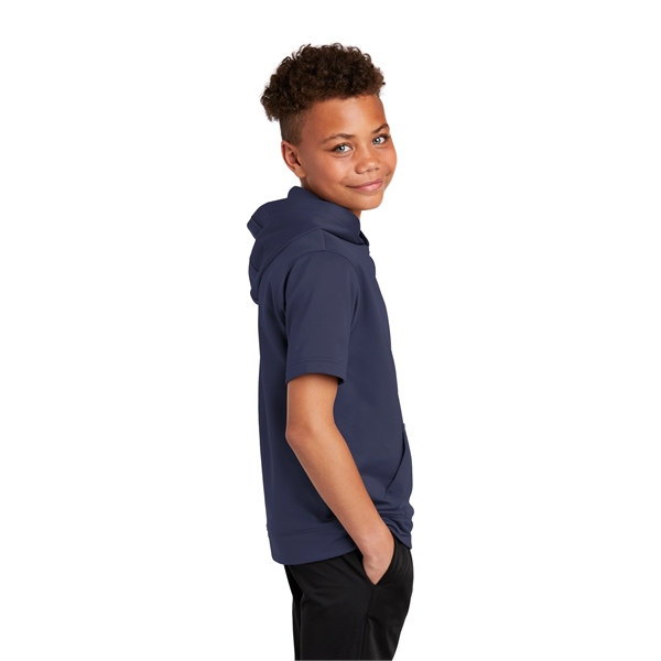 Sport-Tek Youth Sport-Wick Fleece Short Sleeve Hooded Pul... - Sport-Tek Youth Sport-Wick Fleece Short Sleeve Hooded Pul... - Image 12 of 29