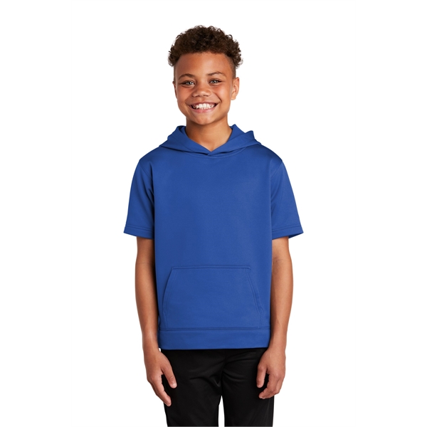 Sport-Tek Youth Sport-Wick Fleece Short Sleeve Hooded Pul... - Sport-Tek Youth Sport-Wick Fleece Short Sleeve Hooded Pul... - Image 15 of 29