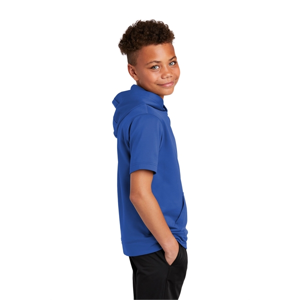 Sport-Tek Youth Sport-Wick Fleece Short Sleeve Hooded Pul... - Sport-Tek Youth Sport-Wick Fleece Short Sleeve Hooded Pul... - Image 17 of 29
