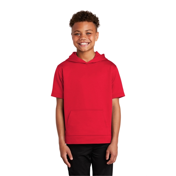 Sport-Tek Youth Sport-Wick Fleece Short Sleeve Hooded Pul... - Sport-Tek Youth Sport-Wick Fleece Short Sleeve Hooded Pul... - Image 20 of 29