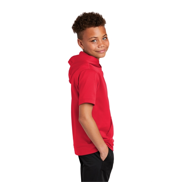 Sport-Tek Youth Sport-Wick Fleece Short Sleeve Hooded Pul... - Sport-Tek Youth Sport-Wick Fleece Short Sleeve Hooded Pul... - Image 22 of 29