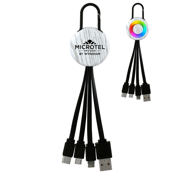 WHITE WOOD CLIP 3 IN 1 CHARGING CABLE - WHITE WOOD CLIP 3 IN 1 CHARGING CABLE - Image 0 of 5