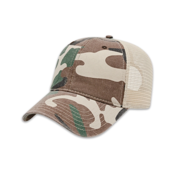 Woodland Camo with Washed Mesh Back Cap - Woodland Camo with Washed Mesh Back Cap - Image 2 of 2