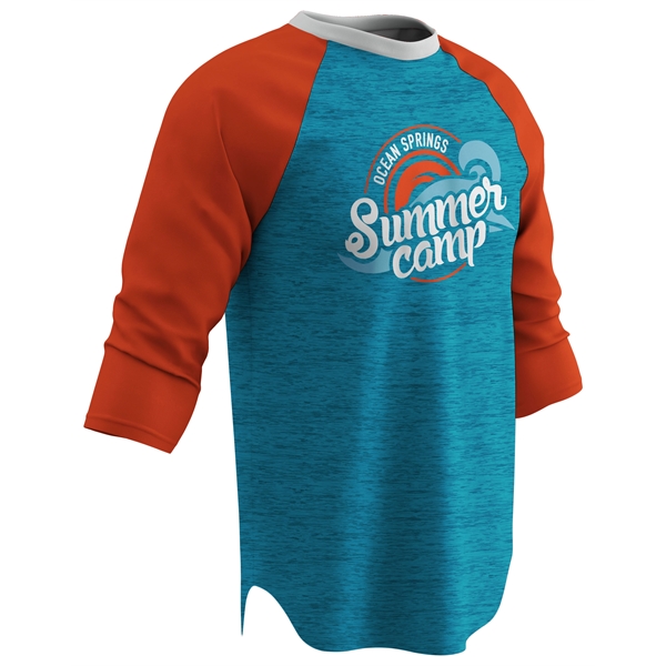 Adult Juice Crew Neck with Raglan 3/4 Sleeve - Adult Juice Crew Neck with Raglan 3/4 Sleeve - Image 1 of 1