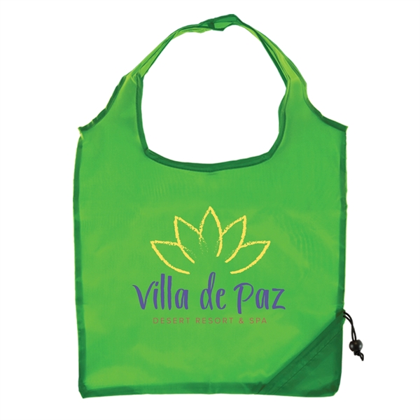 Capri Foldaway Shopping Tote Bag - 210D Polyester - ColorJet - Capri Foldaway Shopping Tote Bag - 210D Polyester - ColorJet - Image 2 of 4
