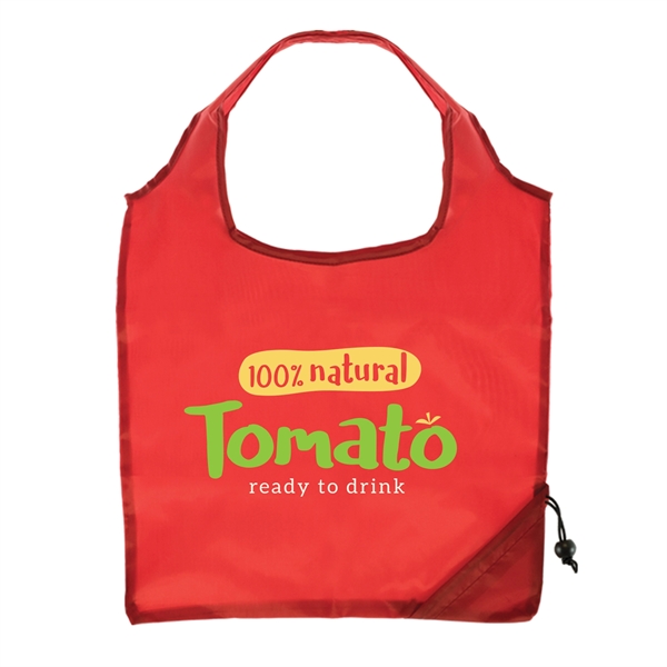 Capri Foldaway Shopping Tote Bag - 210D Polyester - ColorJet - Capri Foldaway Shopping Tote Bag - 210D Polyester - ColorJet - Image 4 of 4
