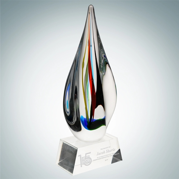 Art Glass Candy Stripes Award