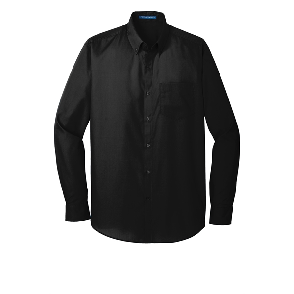 Port Authority Tall Long Sleeve Carefree Poplin Shirt. - Port Authority Tall Long Sleeve Carefree Poplin Shirt. - Image 8 of 15