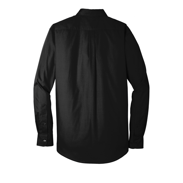 Port Authority Tall Long Sleeve Carefree Poplin Shirt. - Port Authority Tall Long Sleeve Carefree Poplin Shirt. - Image 10 of 15